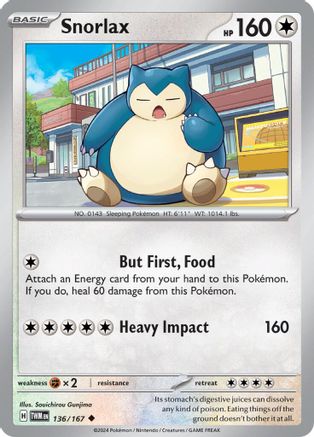 Snorlax 136/167 - Uncommon - Reverse Holofoil