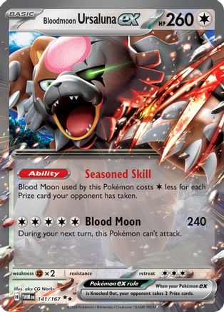 Bloodmoon Ursaluna ex 141/167 - Double Rare - Holofoil