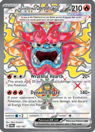 Hearthflame Mask Ogerpon ex 192/167 - Ultra Rare - Holofoil