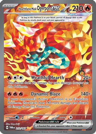 Hearthflame Mask Ogerpon ex 212/167 - Special Illustration Rare - Holofoil