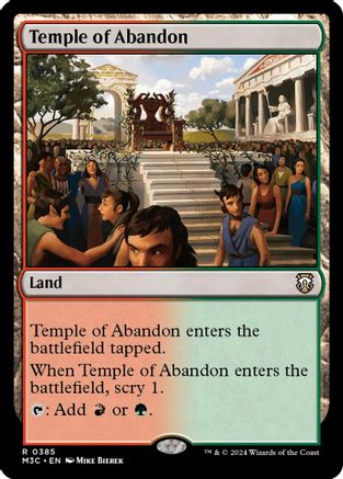 Temple of Abandon (Ripple Foil) (M3C-385) - Commander: Modern Horizons 3 Foil