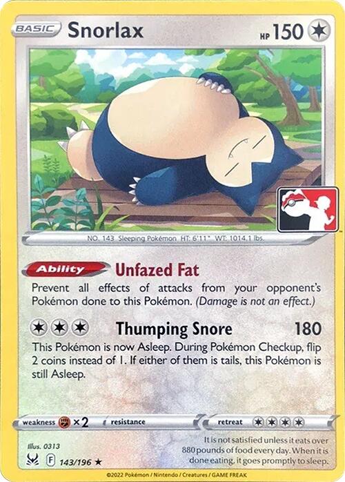 Snorlax 143/196 - Rare