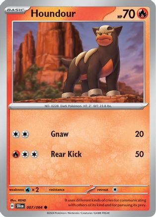 Houndour 007/064 - Common - Reverse Holofoil