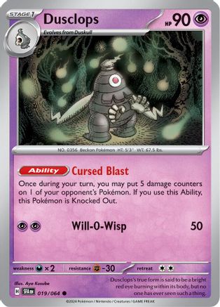 Dusclops 019/064 - Common - Reverse Holofoil