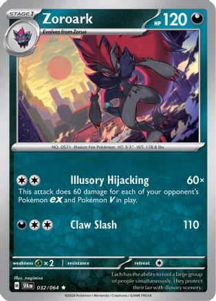 Zoroark 032/064 - Rare - Reverse Holofoil
