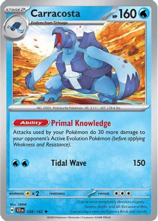 Carracosta 038/142 - Rare - Holofoil