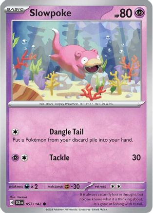 Slowpoke 057/142 - Common - Reverse Holofoil