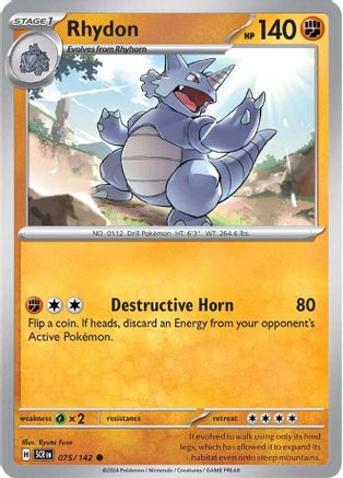 Rhydon 075/142 - Common - Reverse Holofoil
