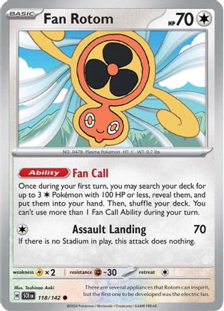 Fan Rotom 118/142 - Common - Reverse Holofoil