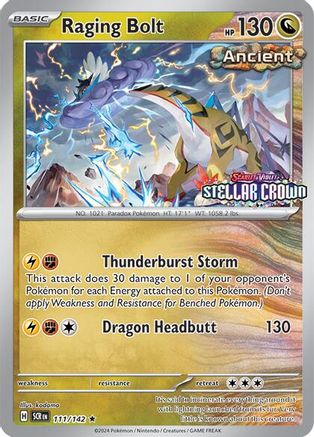 Raging Bolt (Cosmo Holo) (Best Buy Exclusive) 111/142 - Rare - Holofoil