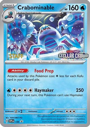 Crabominable 134 - Promo - Reverse Holofoil
