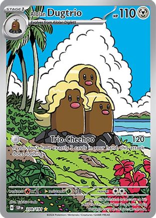 Alolan Dugtrio 208/191 - Illustration Rare - Holofoil