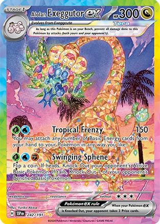 Alolan Exeggutor ex 242/191 - Special Illustration Rare - Holofoil