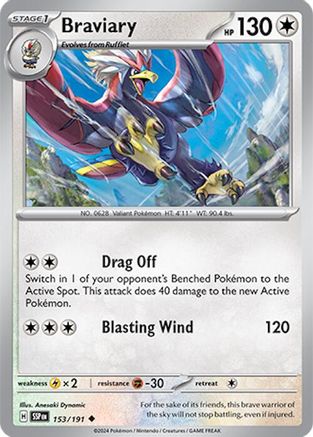 Braviary 153/191 - Uncommon - Reverse Holofoil