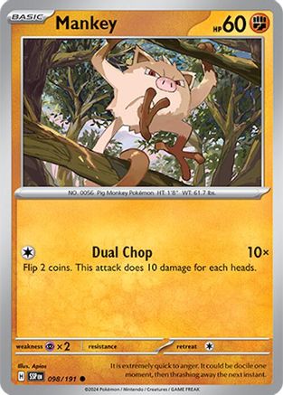 Mankey 098/191 - Common - Reverse Holofoil