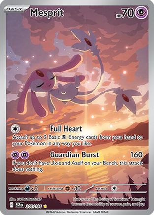 Mesprit 204/191 - Illustration Rare - Holofoil