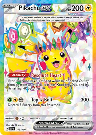 Pikachu ex 219/191 - Ultra Rare - Holofoil