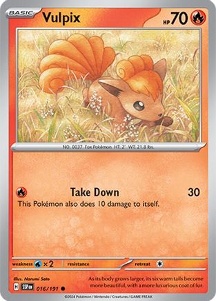 Vulpix 016/191 - Common - Reverse Holofoil
