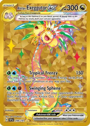 Alolan Exeggutor ex 248/191 - Hyper Rare - Holofoil