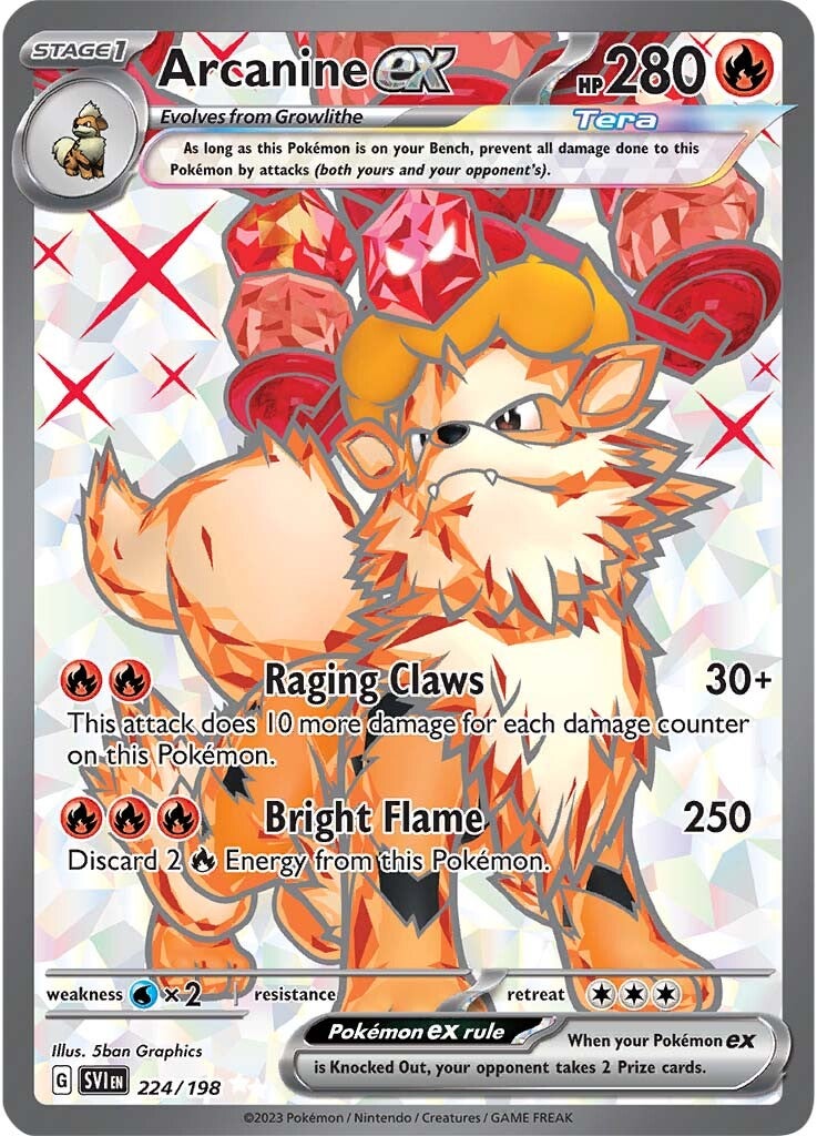 Arcanine ex 224/198 - Ultra Rare - Holofoil