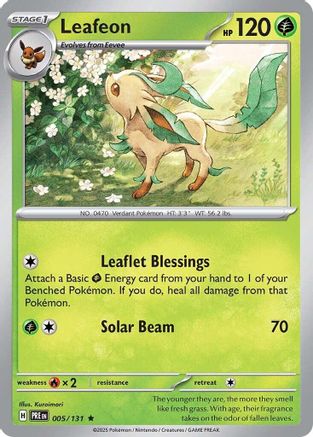 Leafeon 005/131 - Rare - Reverse Holofoil
