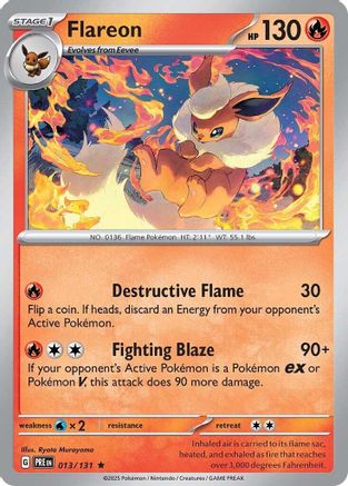 Flareon 013/131 - Rare - Reverse Holofoil