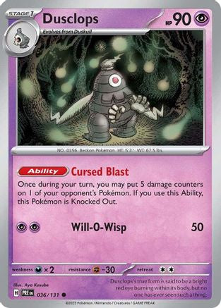 Dusclops 036/131 - Common - Reverse Holofoil