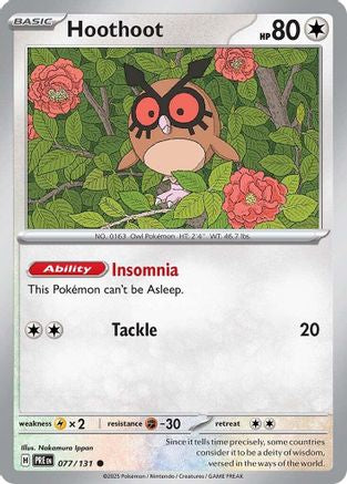 Hoothoot 077/131 - Common - Reverse Holofoil