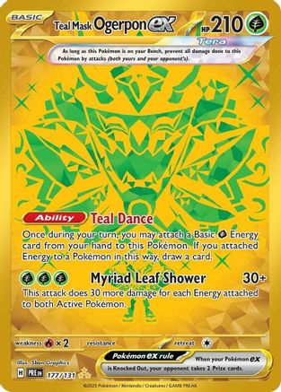 Teal Mask Ogerpon ex 177/131 - Hyper Rare - Holofoil