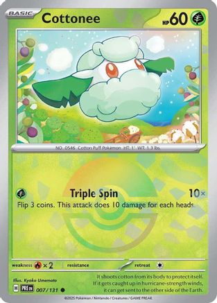 Cottonee (Poke Ball Pattern) 007/131 - Common - Holofoil
