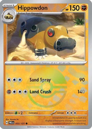 Hippowdon (Poke Ball Pattern) 053/131 - Common - Holofoil