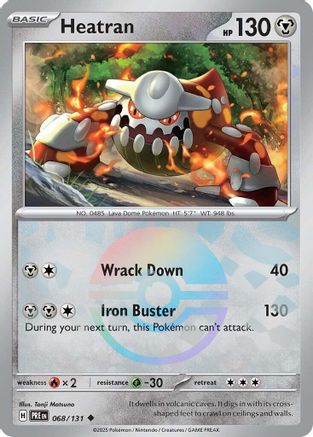 Heatran (Poke Ball Pattern) 068/131 - Uncommon - Holofoil