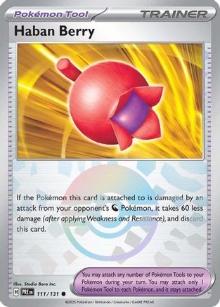Haban Berry (Poke Ball Pattern) 111/131 - Common - Holofoil