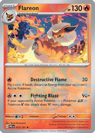 Flareon (Master Ball Pattern) 013/131 - Rare - Holofoil