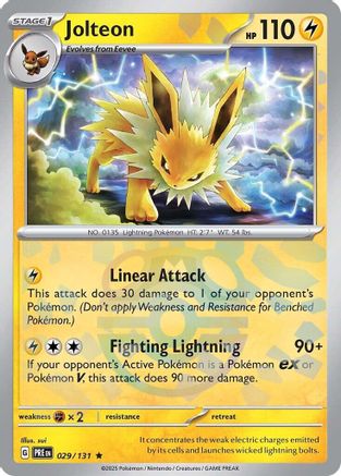 Jolteon (Master Ball Pattern) 029/131 - Rare - Holofoil