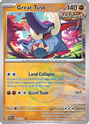 Great Tusk (Master Ball Pattern) 055/131 - Uncommon - Holofoil