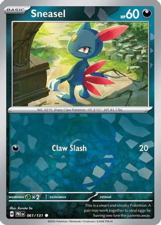 Sneasel (Master Ball Pattern) 061/131 - Common - Holofoil