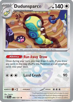 Dudunsparce (Master Ball Pattern) 080/131 - Rare - Holofoil