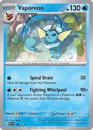 Vaporeon 168 - Promo - Holofoil