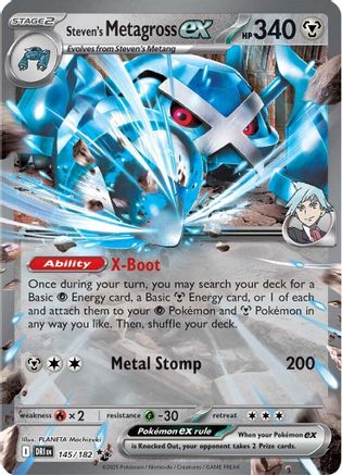Steven's Metagross ex 145 - Double Rare - Holofoil