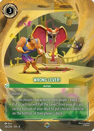 Wrong Lever! (Enchanted) (216/204) - Reign of Jafar Holofoil