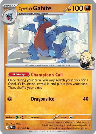 Cynthia's Gabite 103 - Common