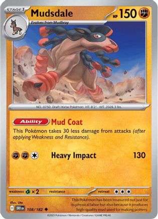 Mudsdale 108 - Uncommon - Reverse Holofoil