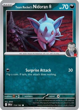 Team Rocket's Nidoran F 114 - Common - Reverse Holofoil