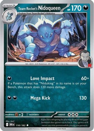 Team Rocket's Nidoqueen 116 - Uncommon - Reverse Holofoil