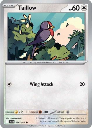 Taillow 156 - Common - Reverse Holofoil