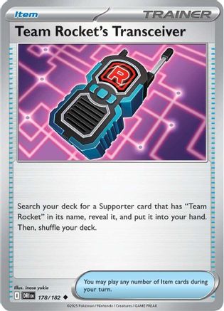 Team Rocket's Transceiver 178 - Uncommon - Reverse Holofoil