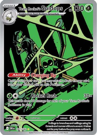 Team Rocket's Spidops 187/182 - Illustration Rare - Holofoil