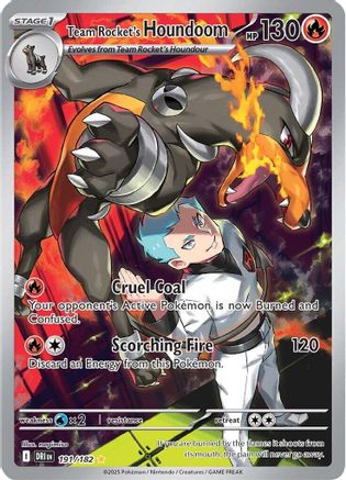 Team Rocket's Houndoom 191/182 - Illustration Rare - Holofoil