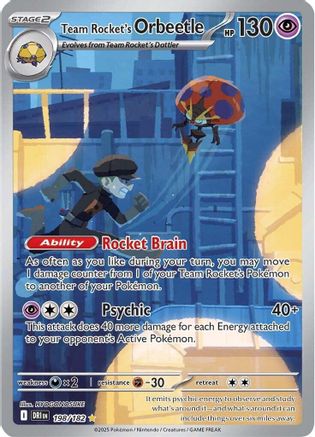Team Rocket's Orbeetle 198/182 - Illustration Rare - Holofoil